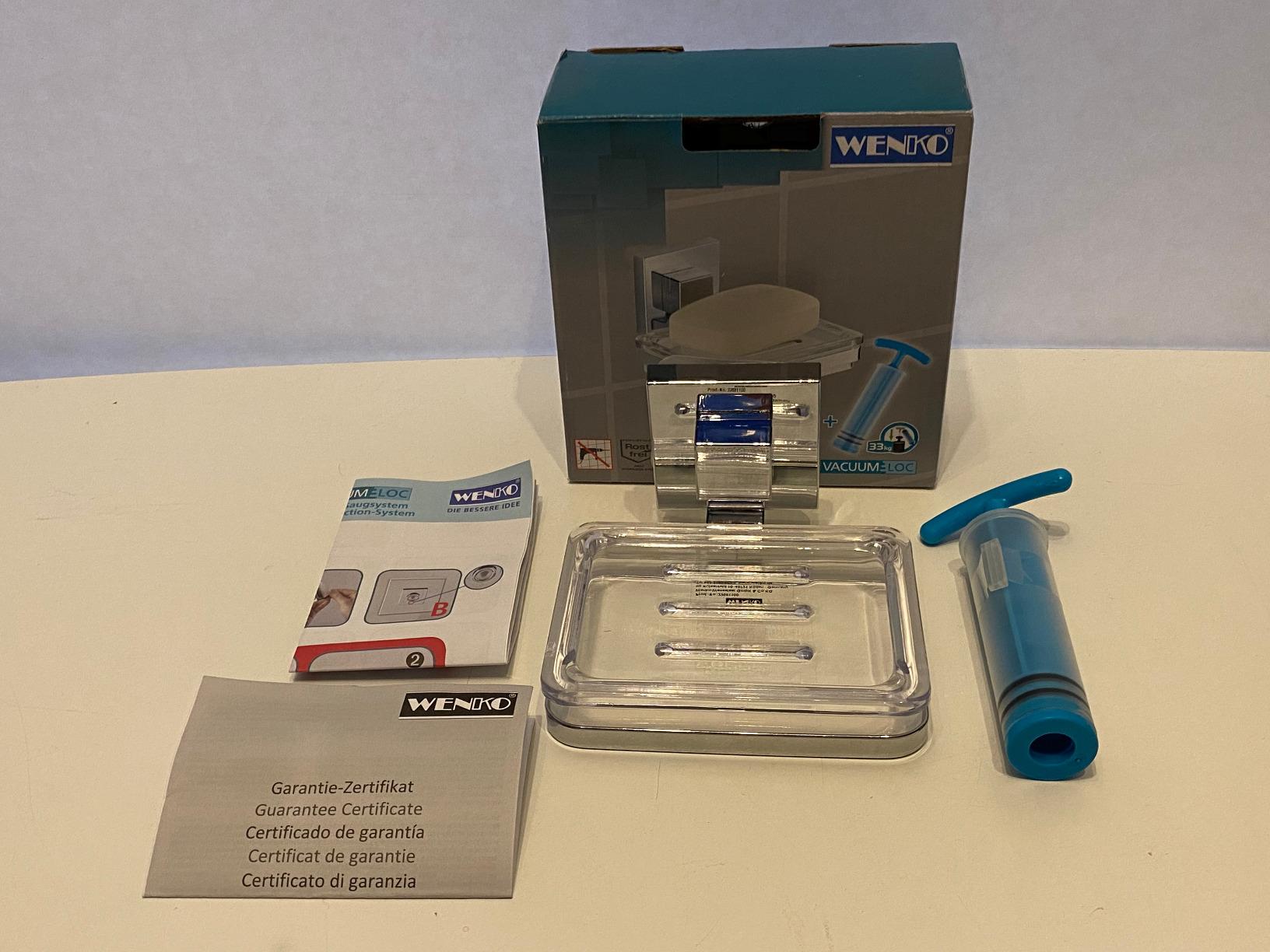 Wenko Vacuum-Loc Quadro portasapone acciaio inox
