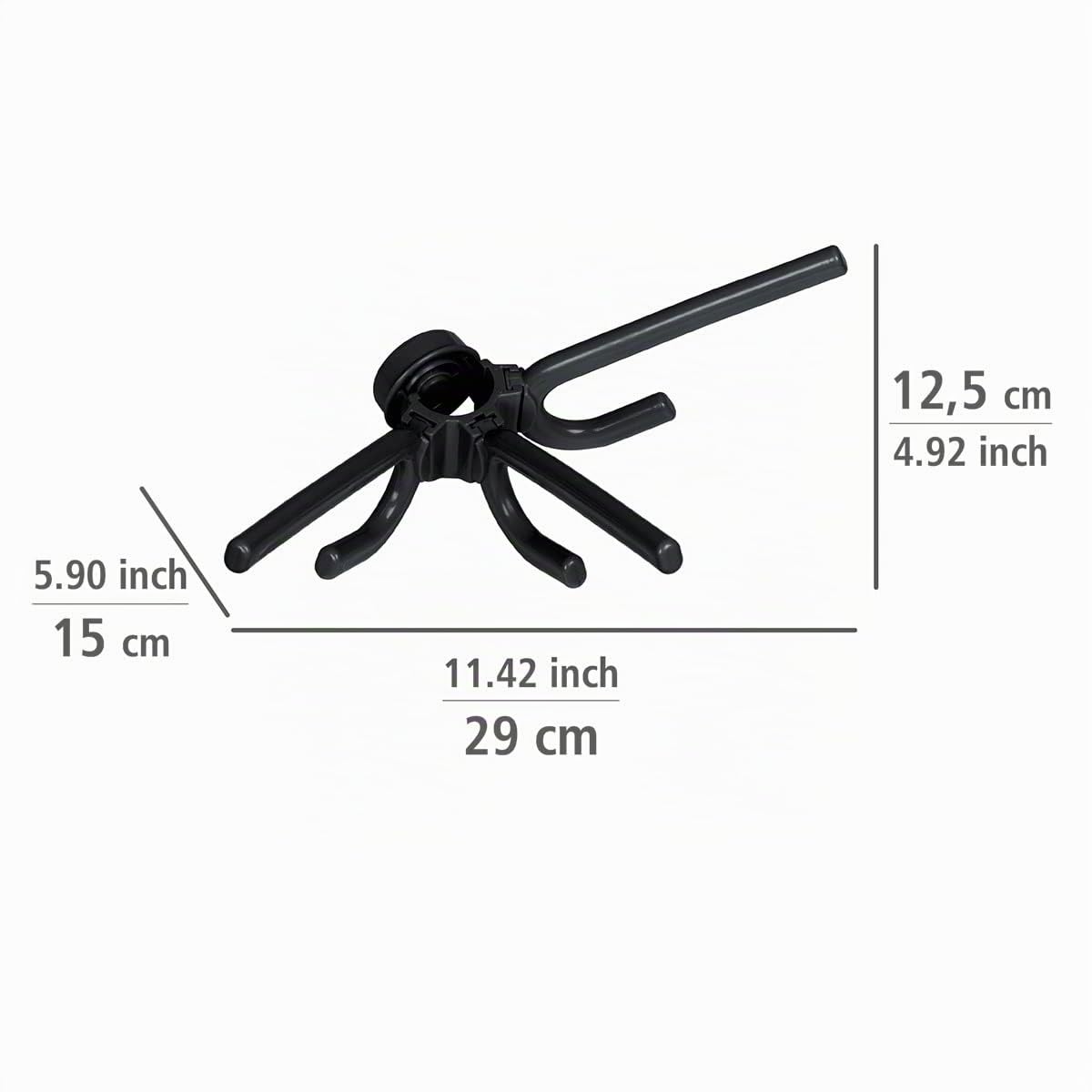 Wenko Herkules gancio triplo appendiabiti nero set 2 pezzi