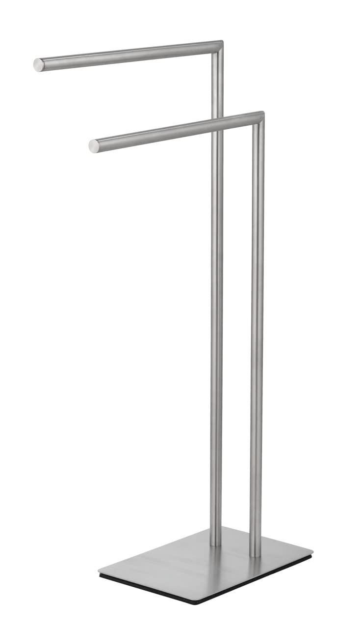 Wenko Recco portasciugamani da pavimento satinato acciaio inox