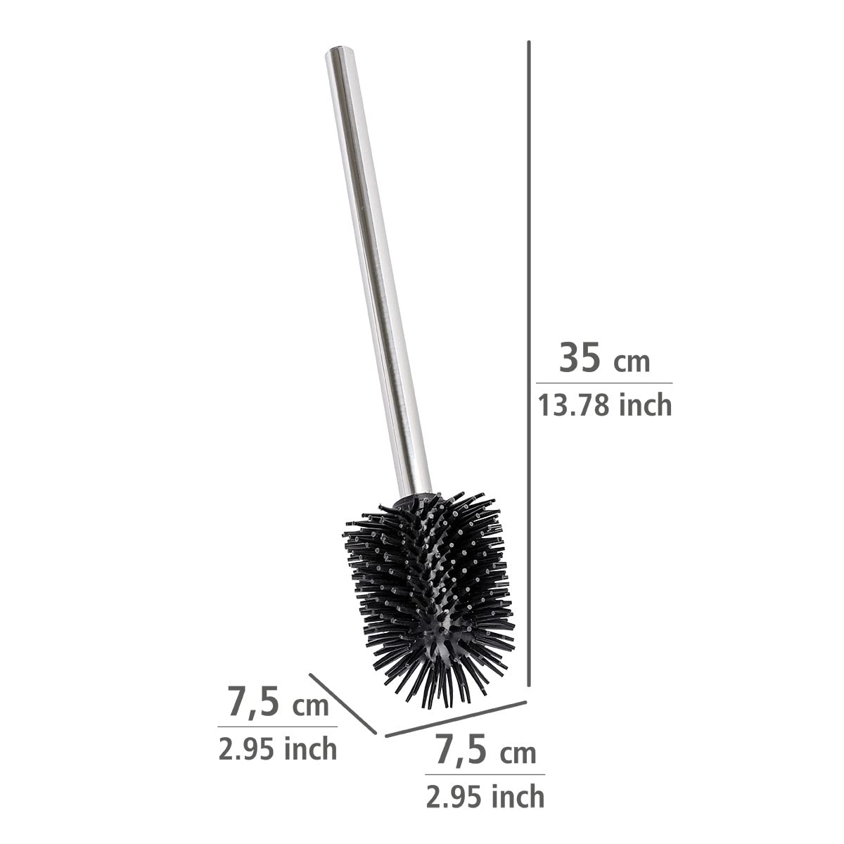 Wenko 21799100 Scopino WC Silicone Nero 35 cm