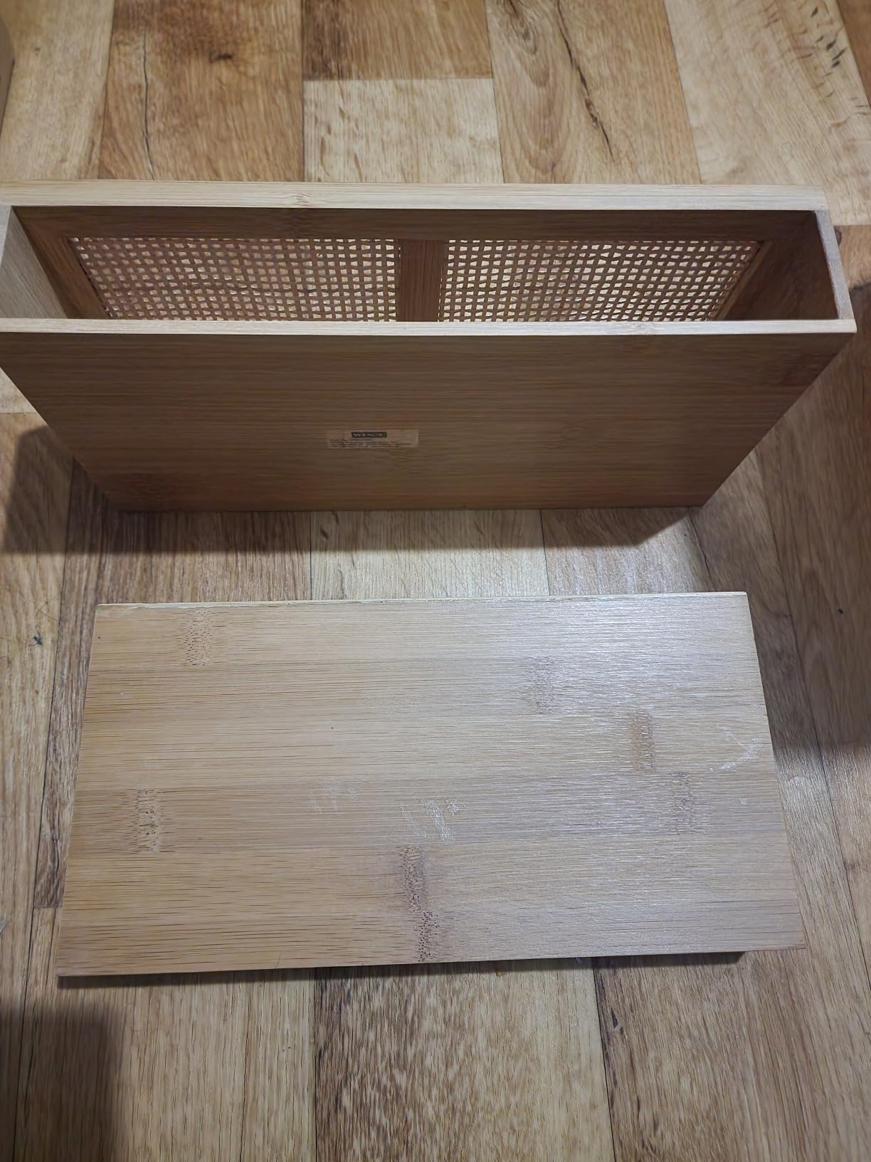 Wenko Allegre box bagno bambù rattan 28 cm