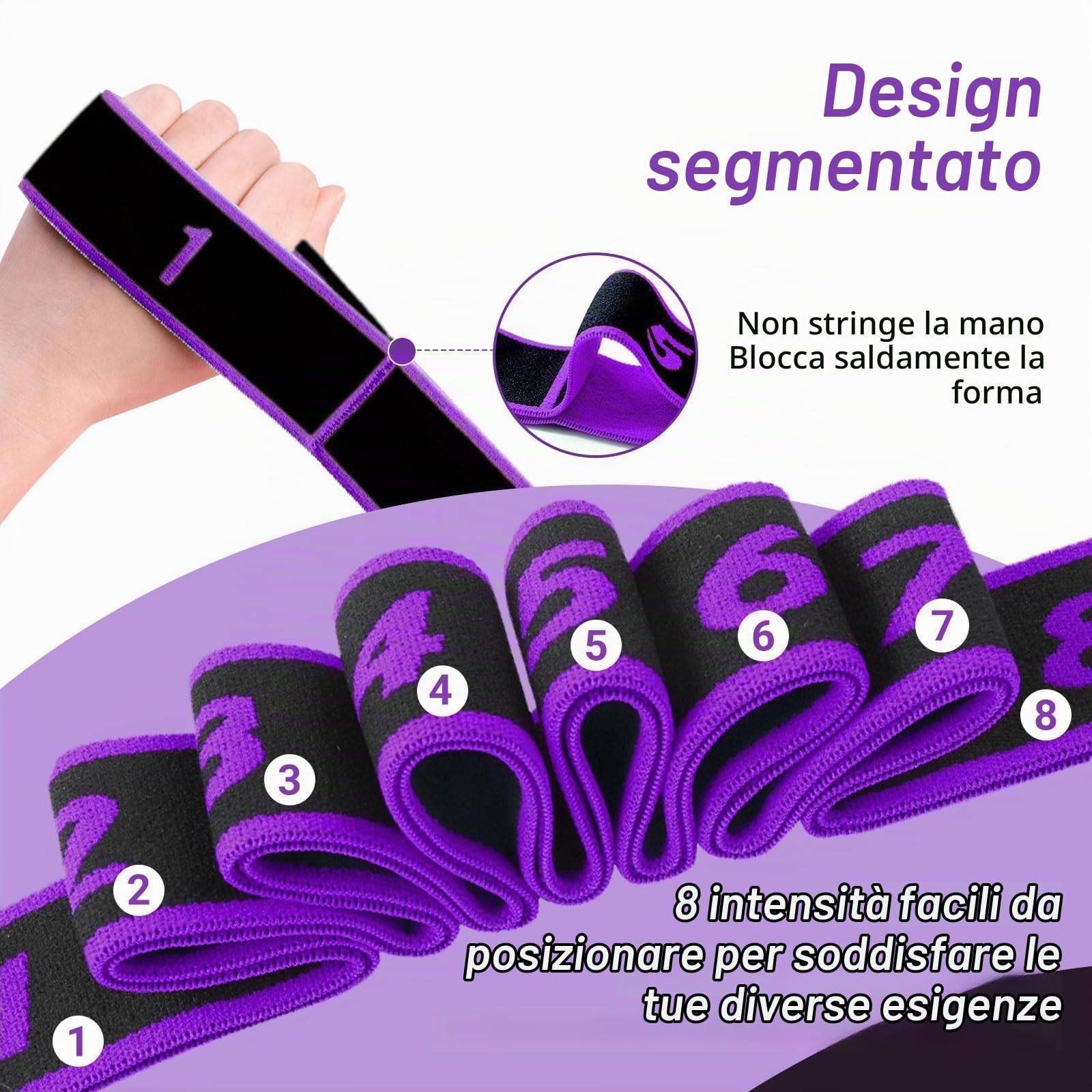 Quelcc fascia elastica stretching viola 85 cm