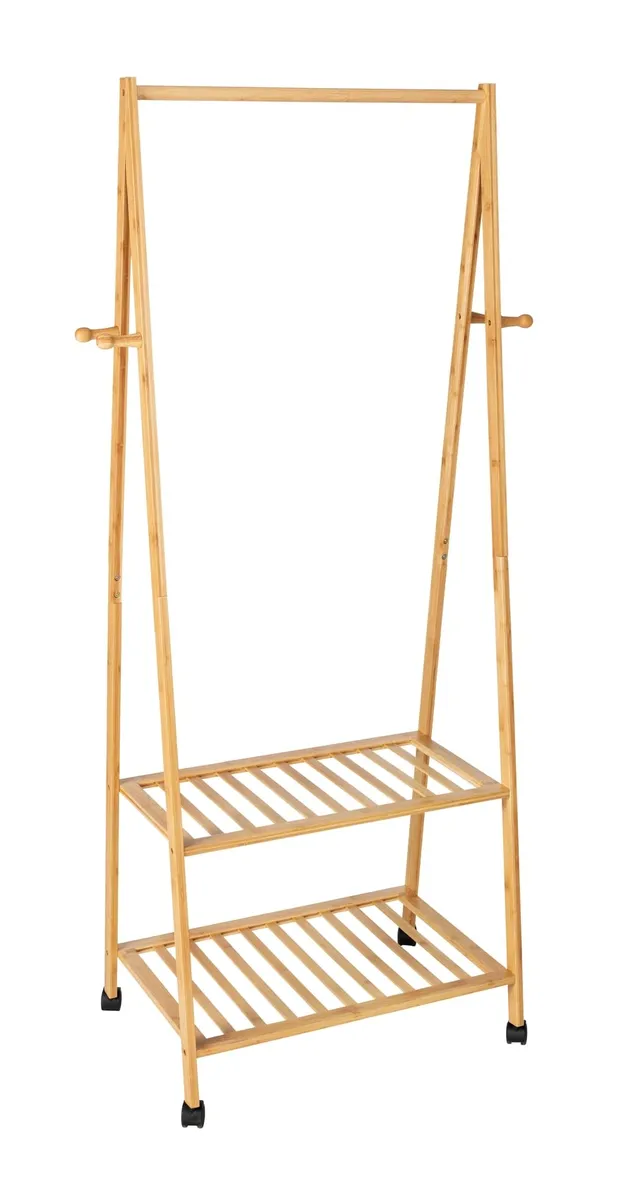 Wenko Honolulu appendiabiti bambu con rotelle 76 cm