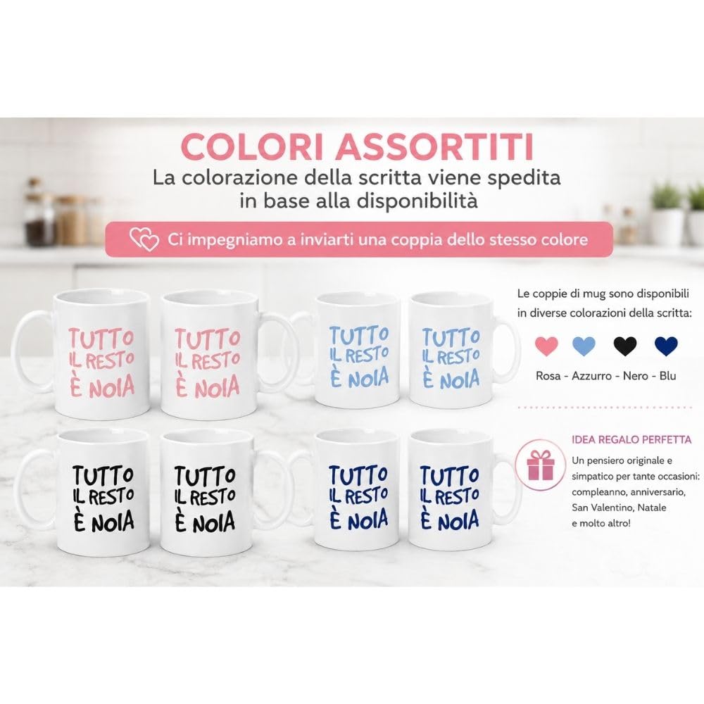 Cecaro Group Set 2 Mug 325 ml Ceramica Tutto il Resto è Noia