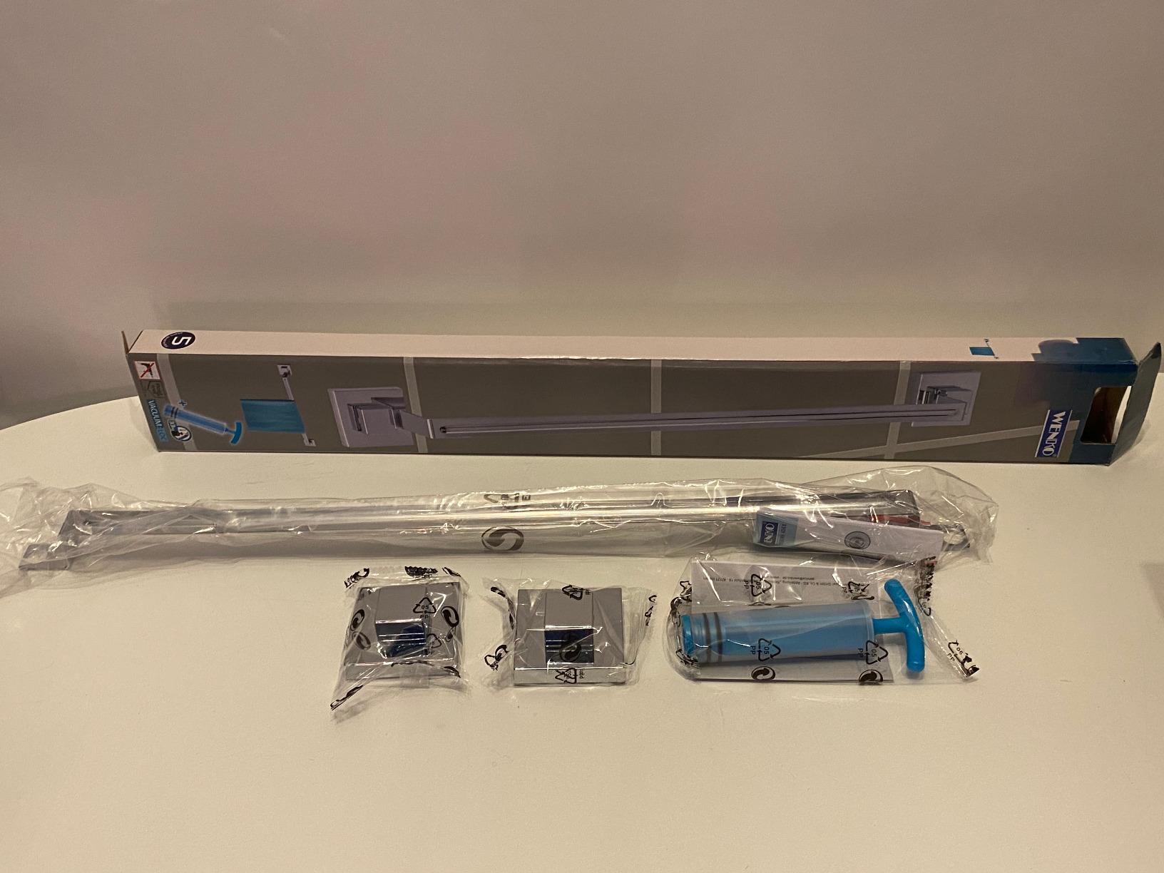 Wenko Quadro 22684100 portasciugamani inox 60,5 cm
