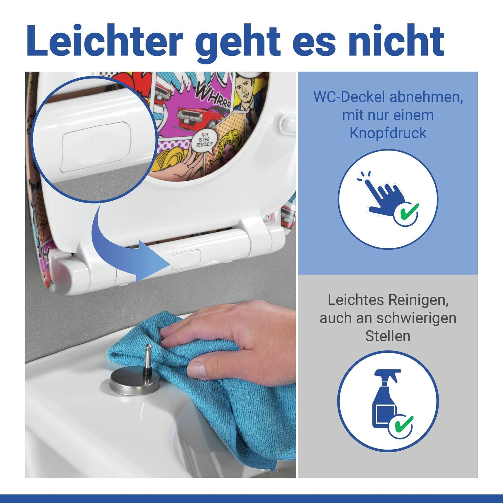 Wenko 22797100 sedile WC Pop Art duroplast soft-close