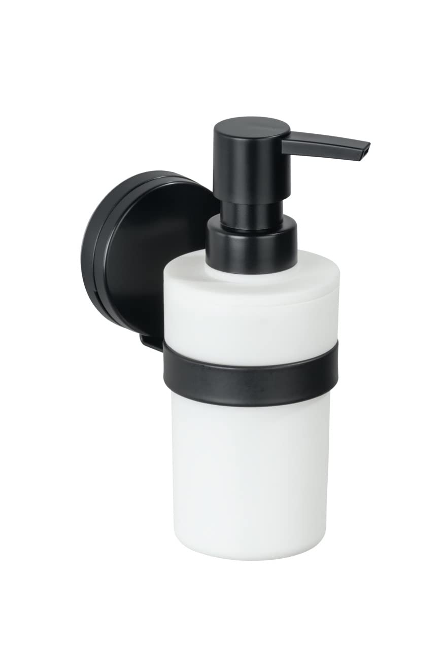 Wenko Pavia Static-Loc Plus dispenser sapone nero 220 ml