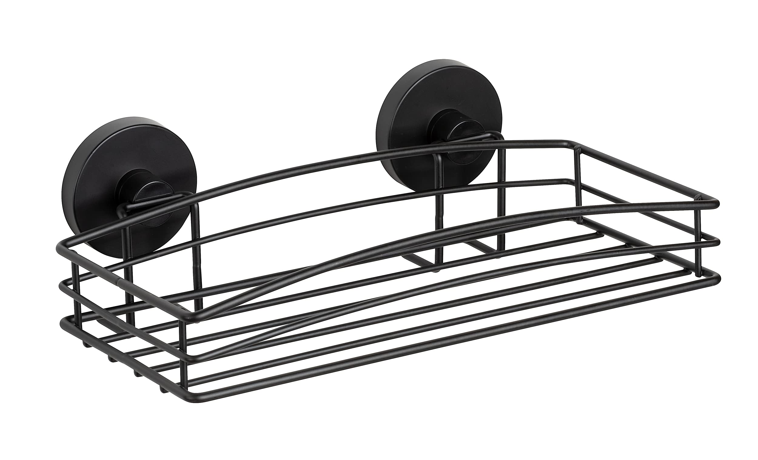 Wenko Vacuum-Loc mensola doccia nera 26 cm senza forare