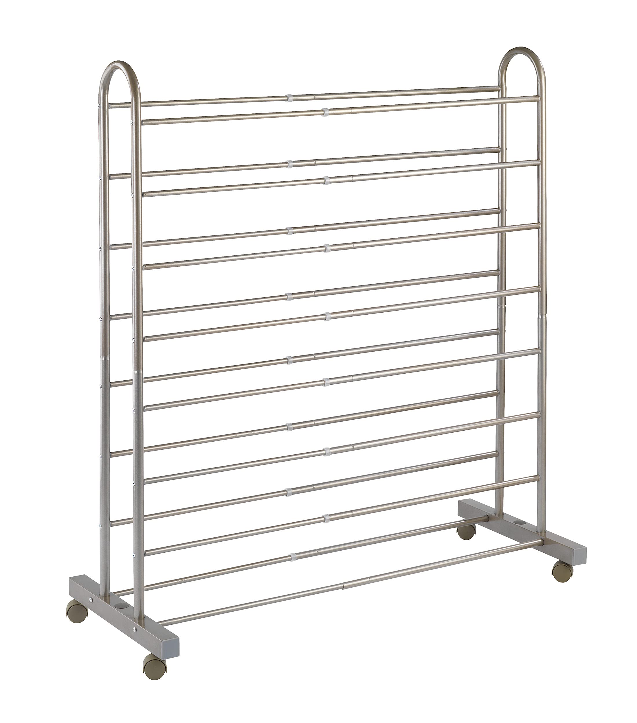 Wenko Giant Scarpiera 4 Ruote Estensibile Metallo Marrone 42 Paia