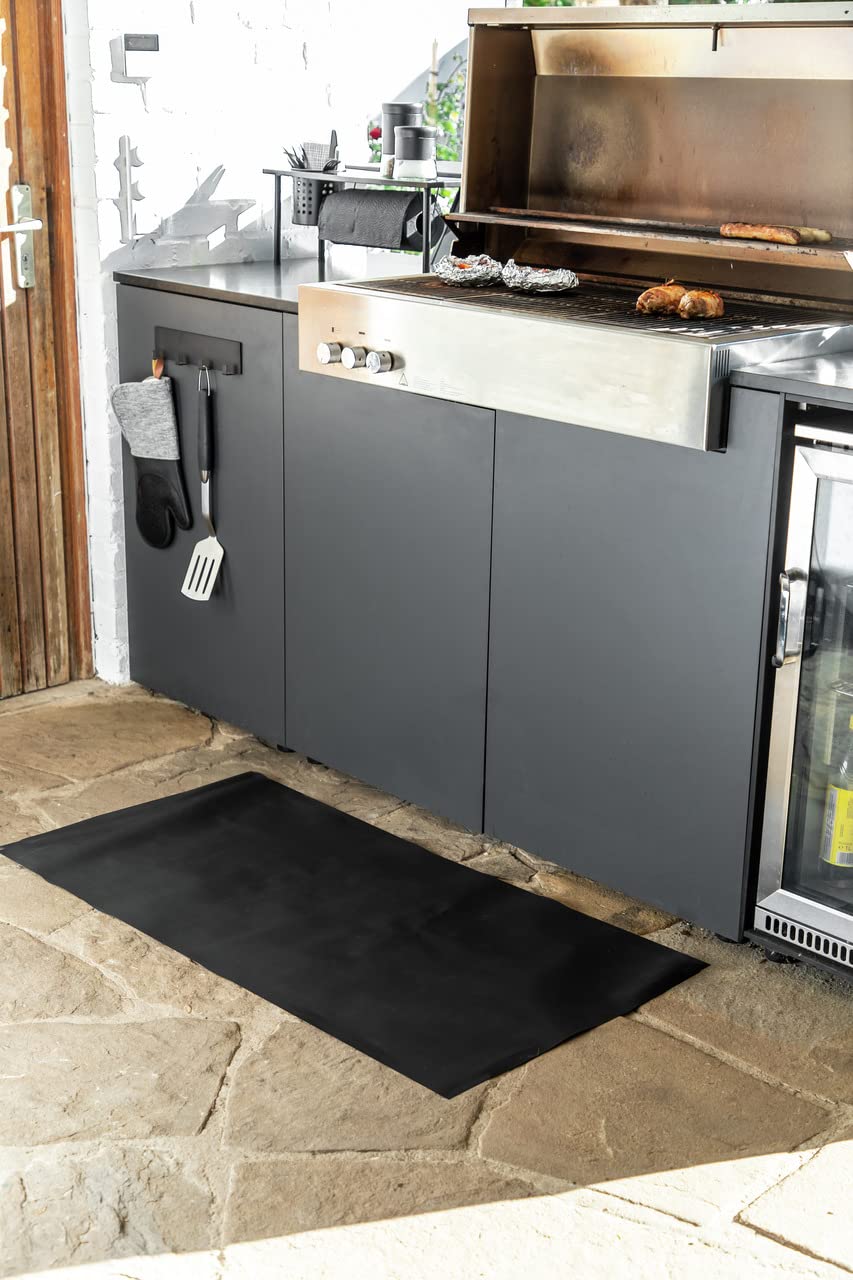 Wenko Black Outdoor Tappeto Barbecue 120x60 cm Nero