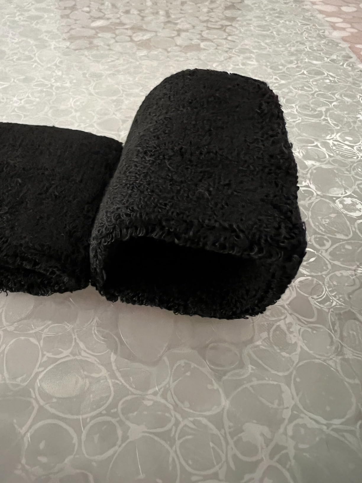 Quelcc Polsini Tergisudore Nero 2 Pezzi Cotone