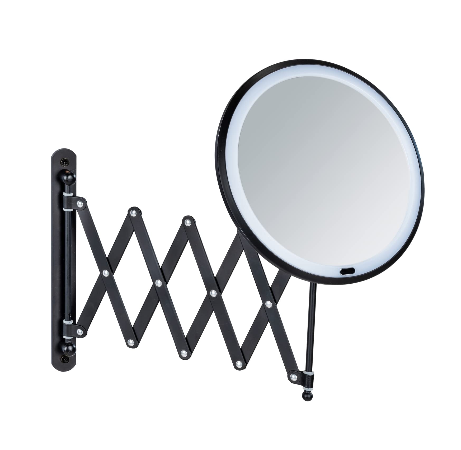 Wenko Barona specchio cosmetico LED 5x nero