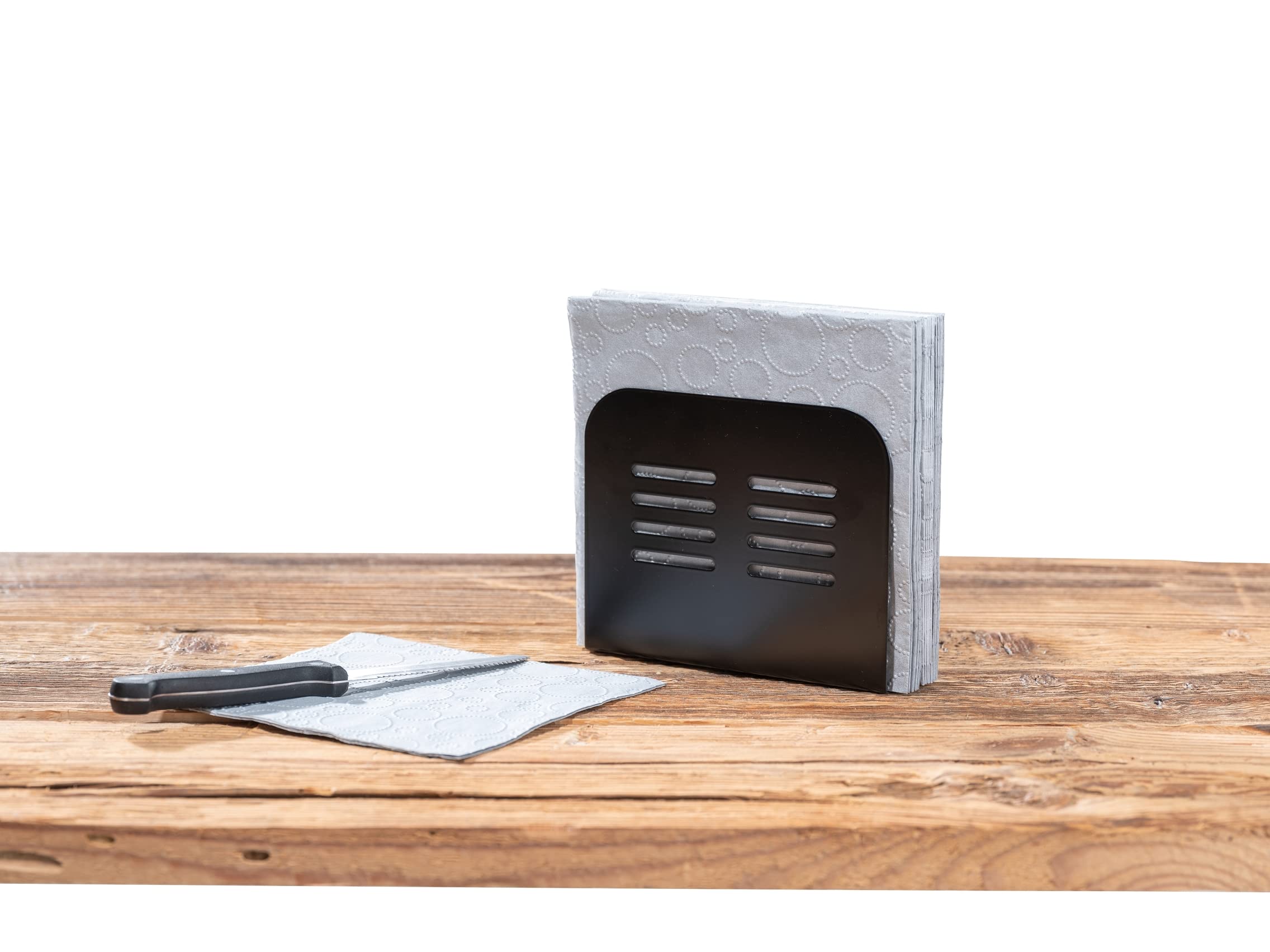 Wenko Baco Portatovaglioli 15x12,5x4 cm Nero Metallo