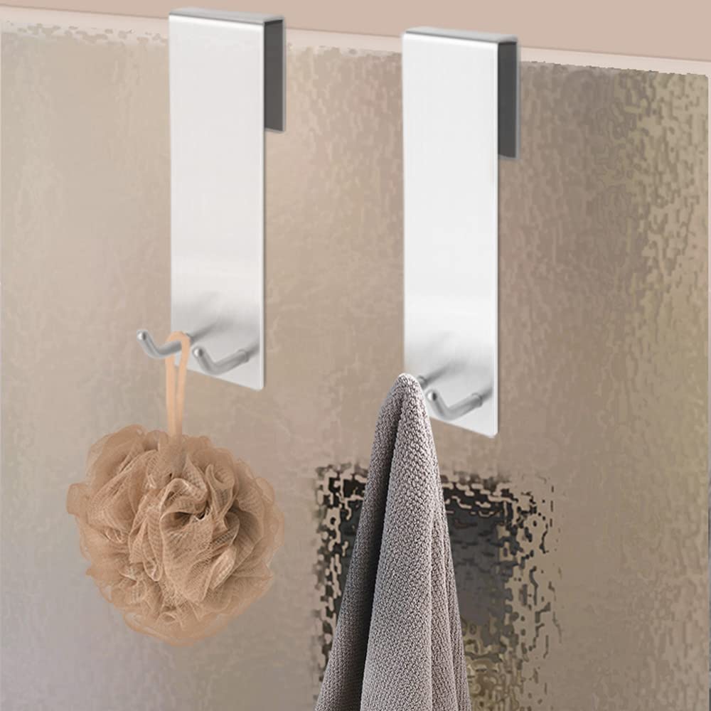 Lxoraziy ganci doccia vetro argento 2 pezzi 6-12 mm