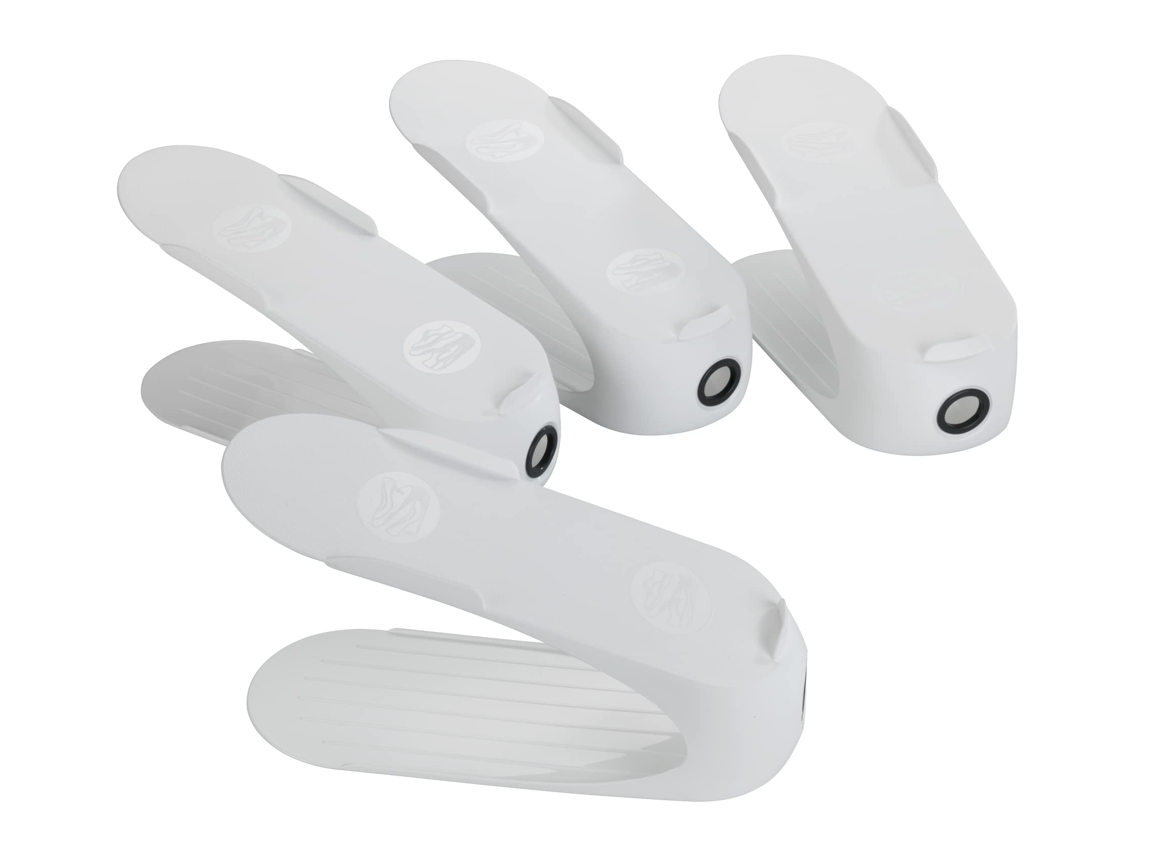 Wenko portascarpe impilabili set 4 pz grigio scuro