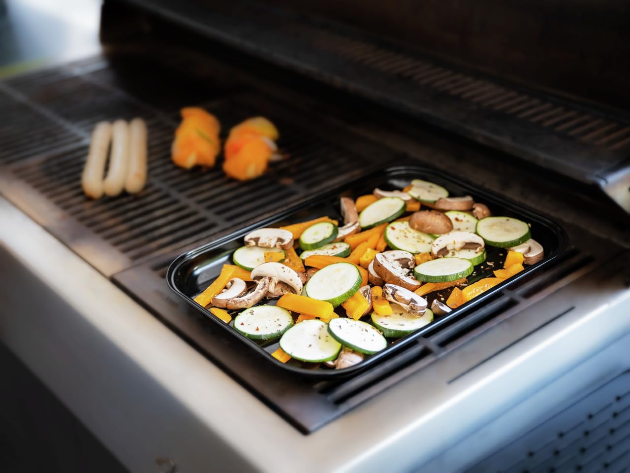 Wenko Luca vassoio barbecue antiaderente 34,5 cm nero