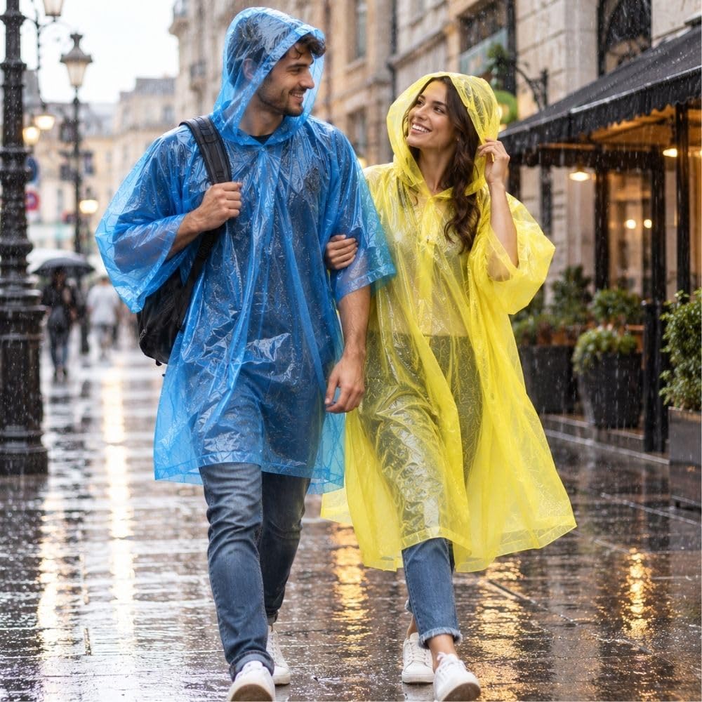 Cecaro Group poncho pioggia unisex con cappuccio leggero