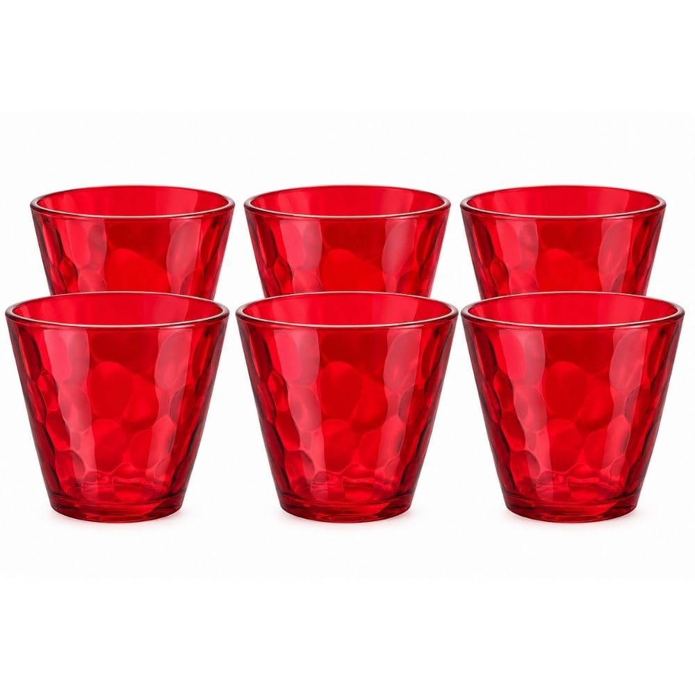 Cecaro Group Duesse 198 Bicchieri Rossi Vetro 250 ml 12 Pezzi