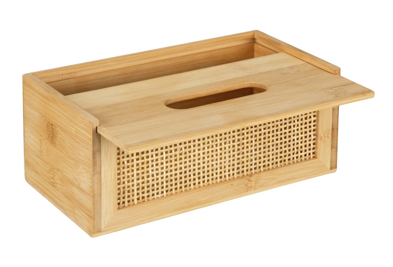 Wenko Allegre box portafazzoletti rattan bambù naturale