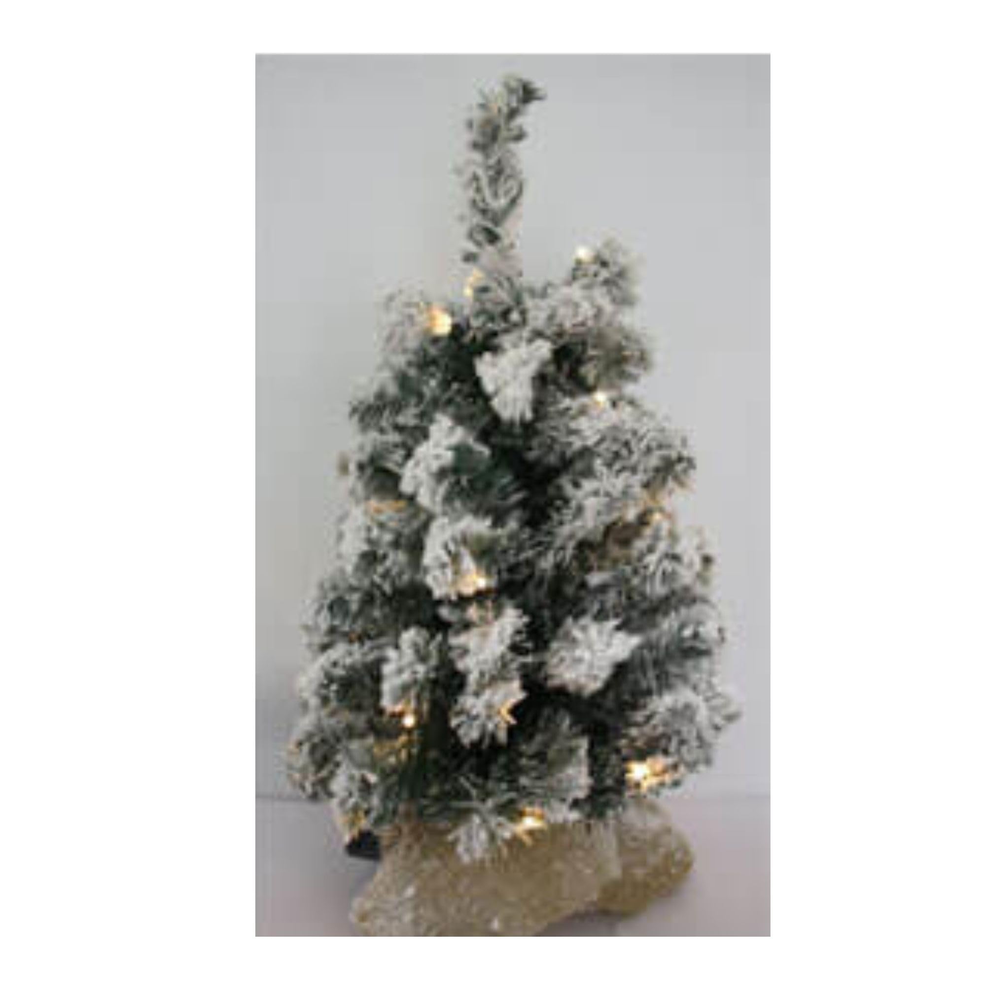 Cecaro Group Albero Innevato 60 cm 50 Punte LED Juta
