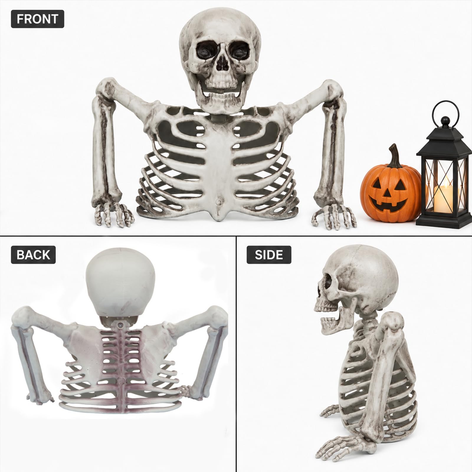 Lxoraziy scheletro halloween resina 22x24 cm