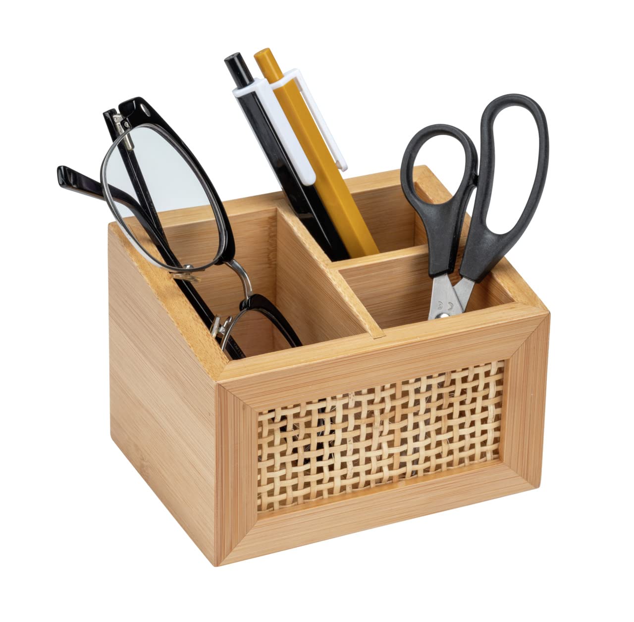 Wenko Allegre box bagno 12 cm bambù 3 scomparti