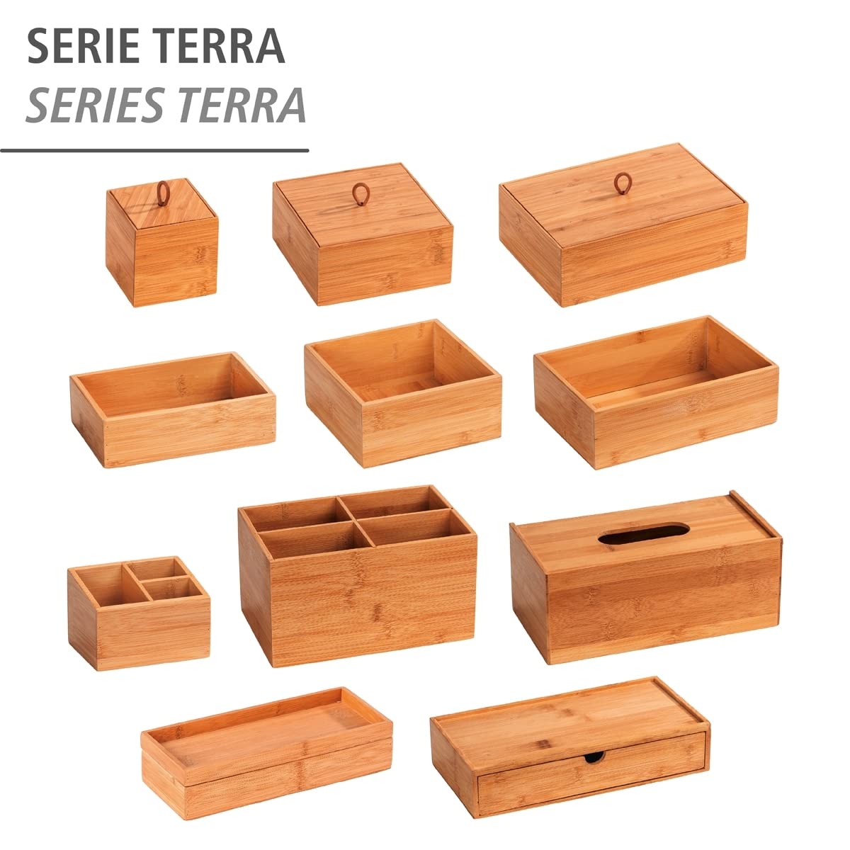 Wenko Terra organizer bambù 3 scomparti naturale