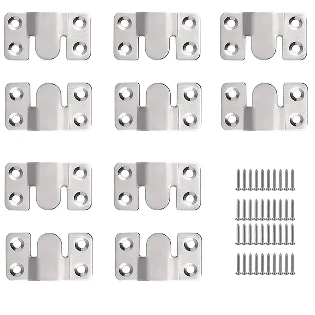 Lxoraziy staffe montaggio nascosto inox 10 pz