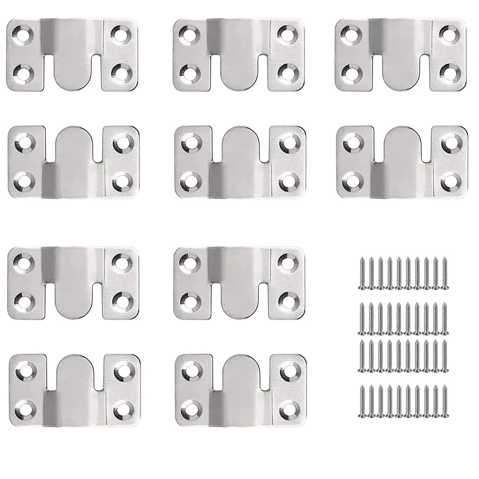 Lxoraziy staffe montaggio nascosto inox 10 pz