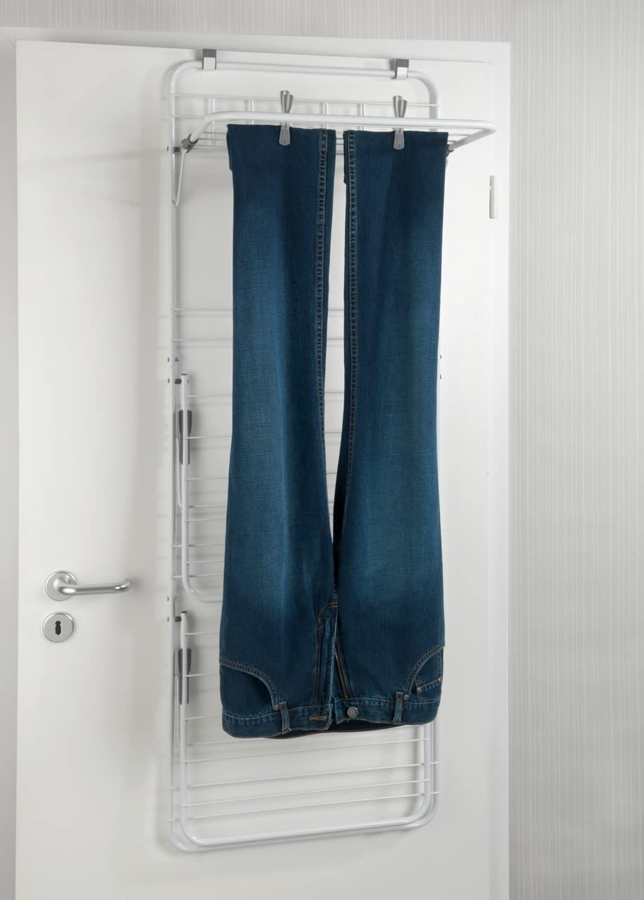 Wenko stendibiancheria per porta 51x142 cm con 6 ganci pieghevole