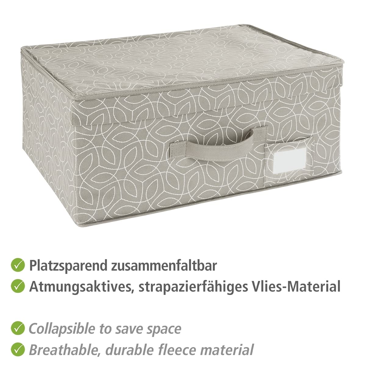 Wenko Balance scatola con coperchio tortora 44x19x33 cm
