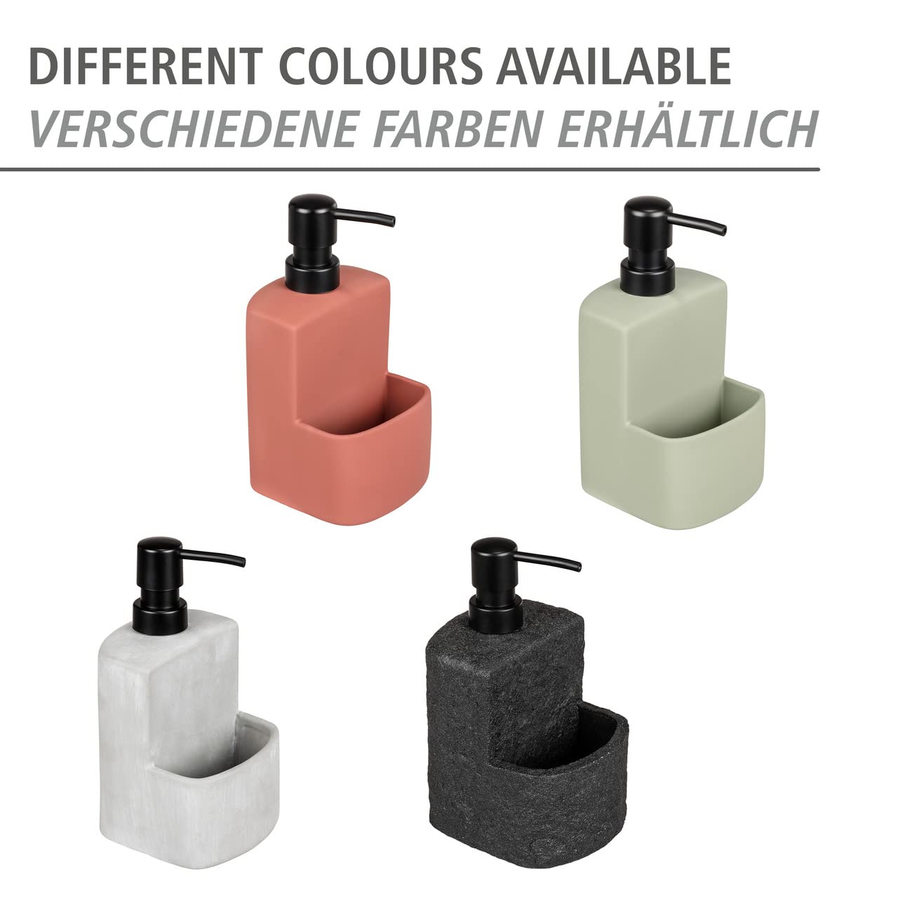 Wenko Festival Dispenser Detersivo Grigio 380 ml Cemento