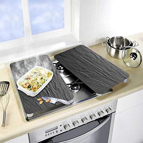 Wenko Ardesia XL Coprifornelli Vetro Set 2 Pezzi 40x52 cm