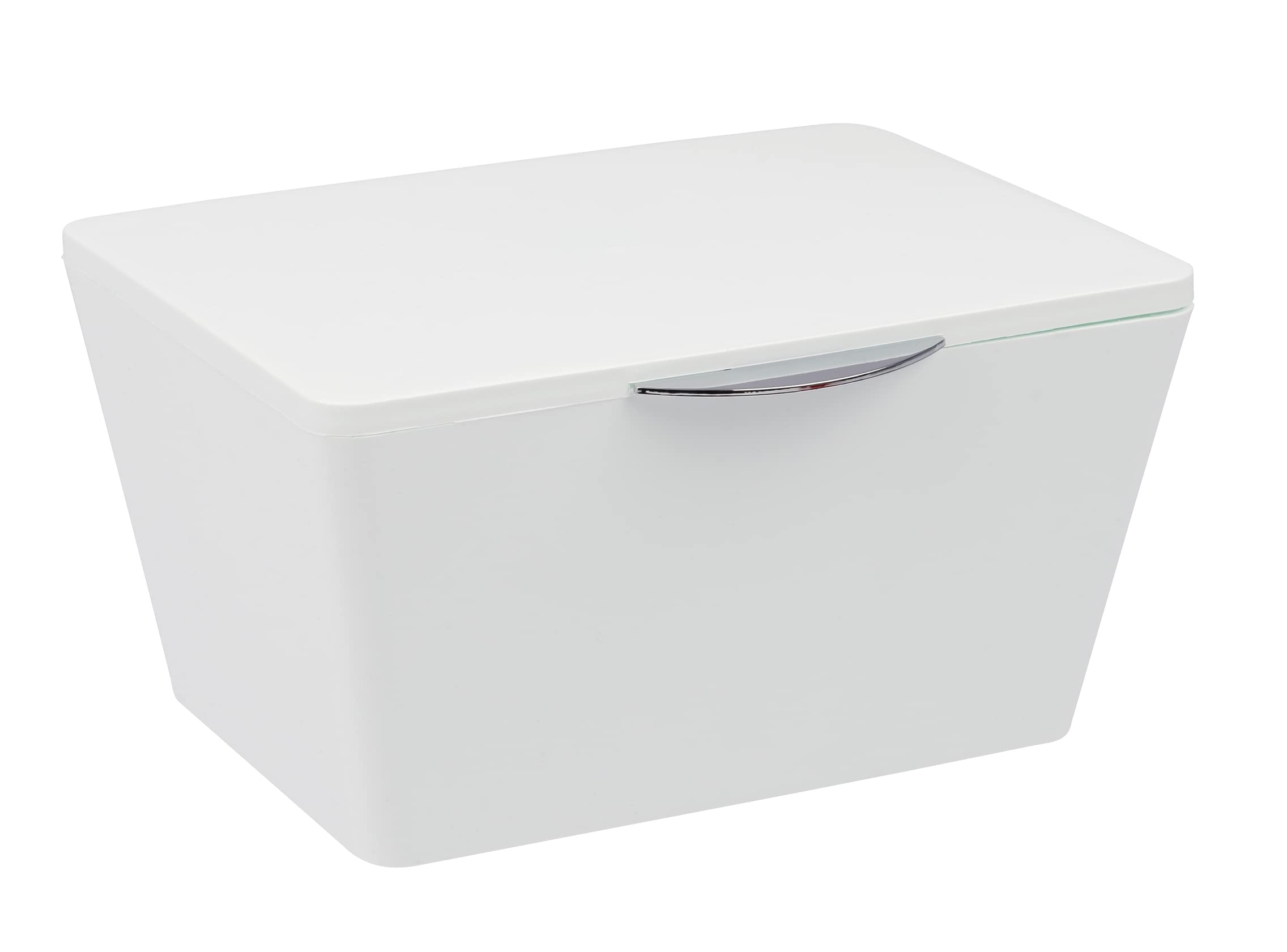 Wenko scatola bagno con coperchio bianca 19x15,5 cm infrangibile