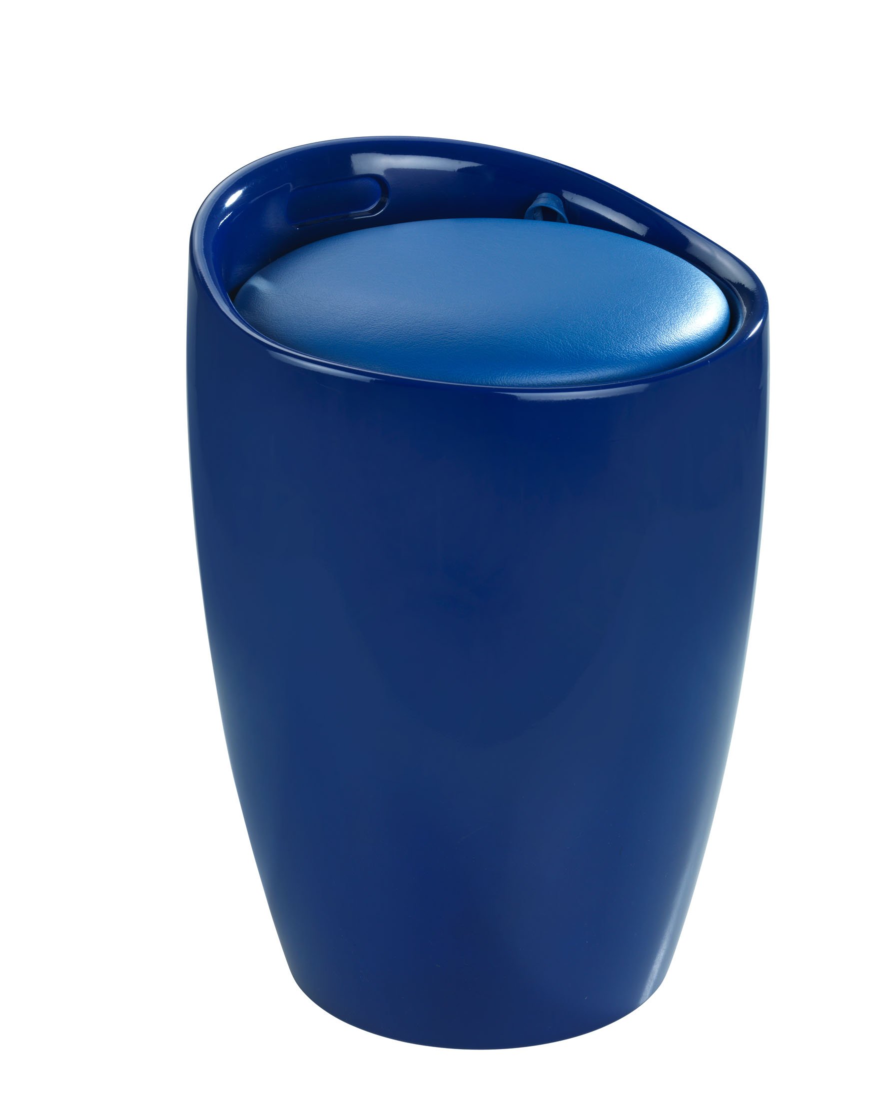 Wenko Candy sgabello portabiancheria bianco nero 20L