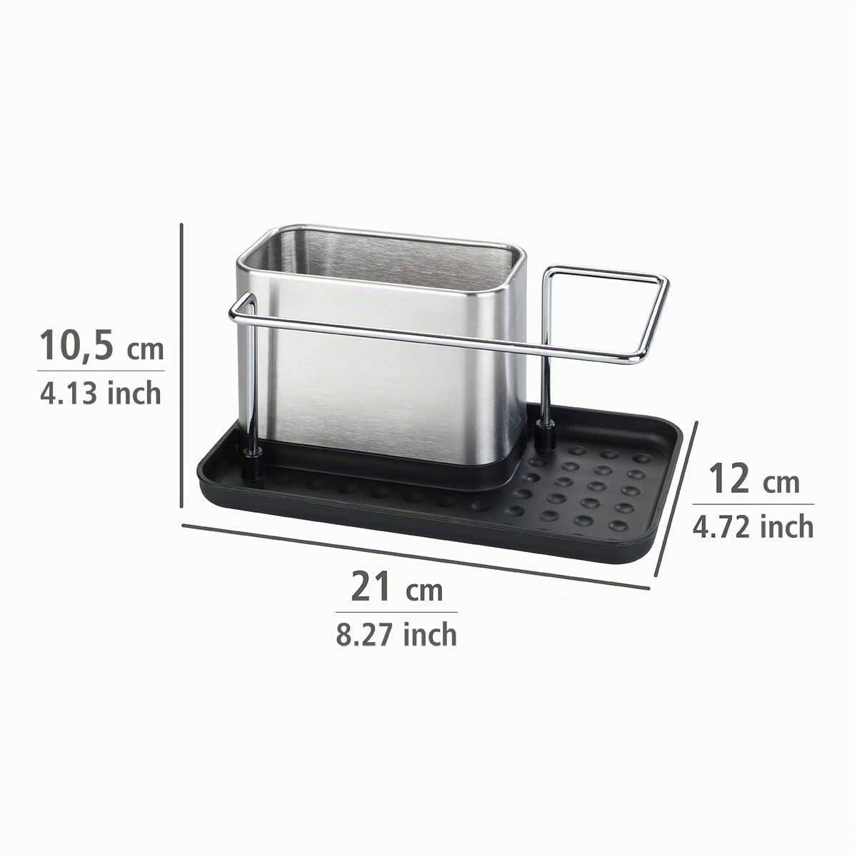 Wenko Orio organizzatore lavello acciaio nero 21x12