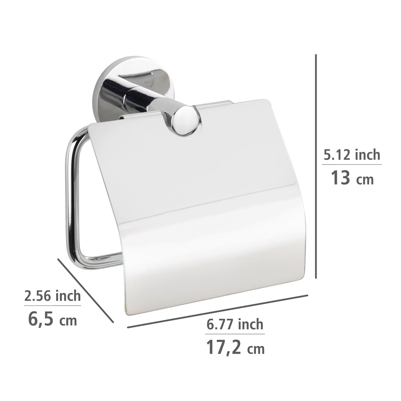 Wenko Isera UV-oc portarotolo cromato con coperchio