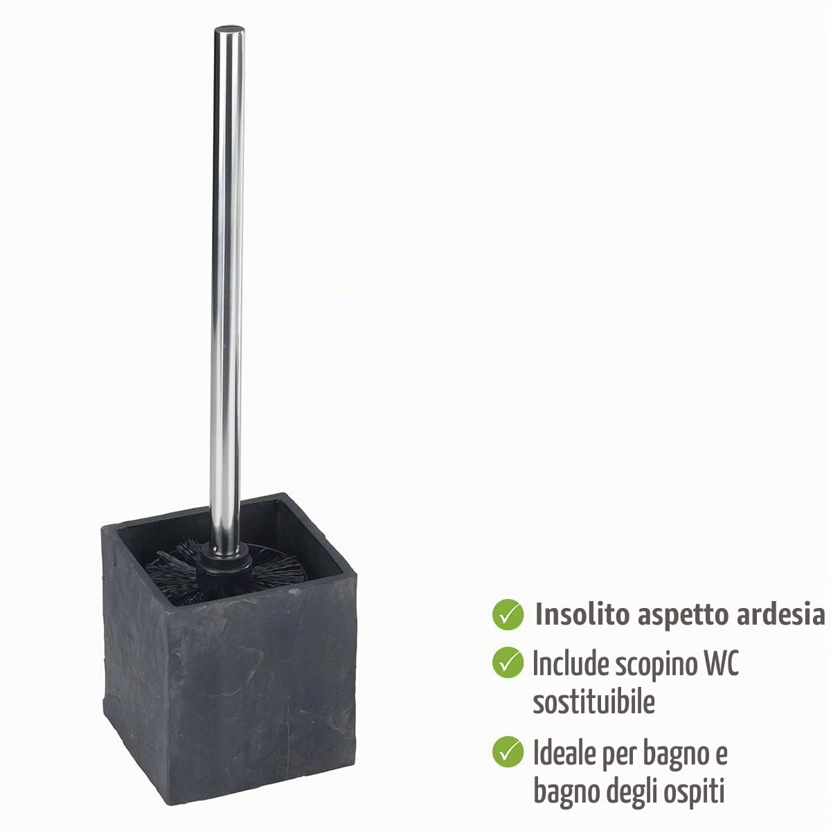 Wenko Slate Rock Portascopino Ardesia Grigio 38 cm