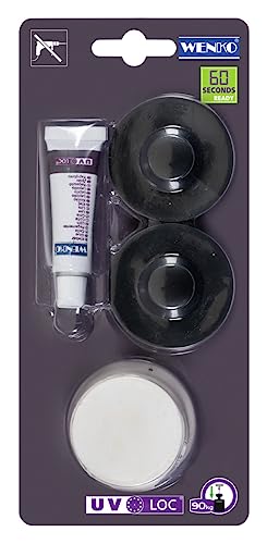 Wenko UV-Loc set fissaggio senza forare nero 2 pezzi