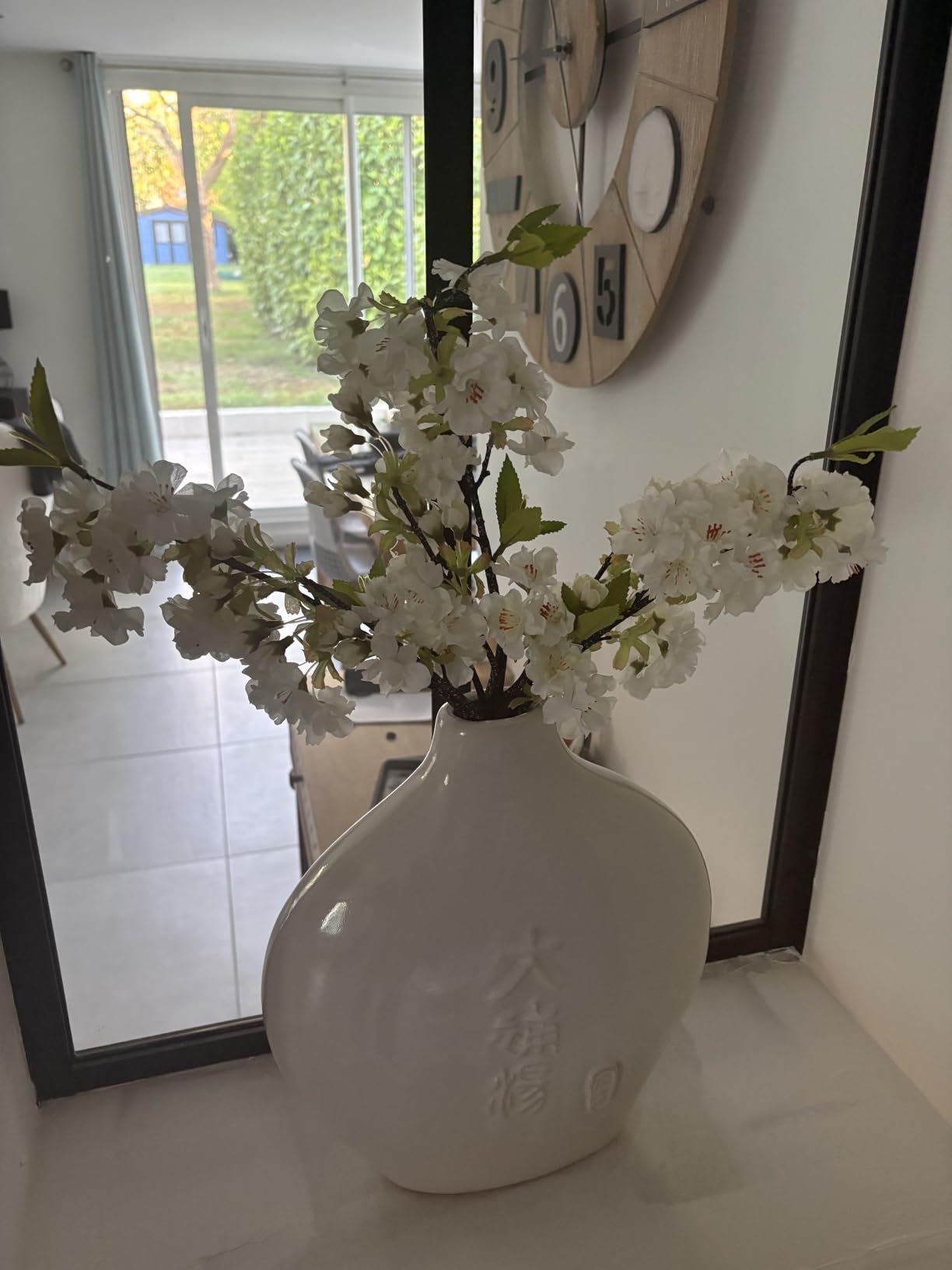 Quelcc rami di ciliegio artificiali seta 49 cm 3 pezzi