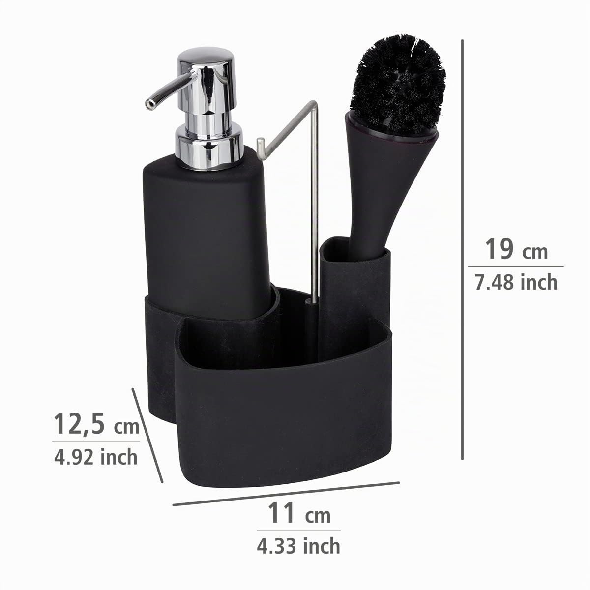 Wenko Empire Set Lavapiatti Ceramica Nero 0,25 l