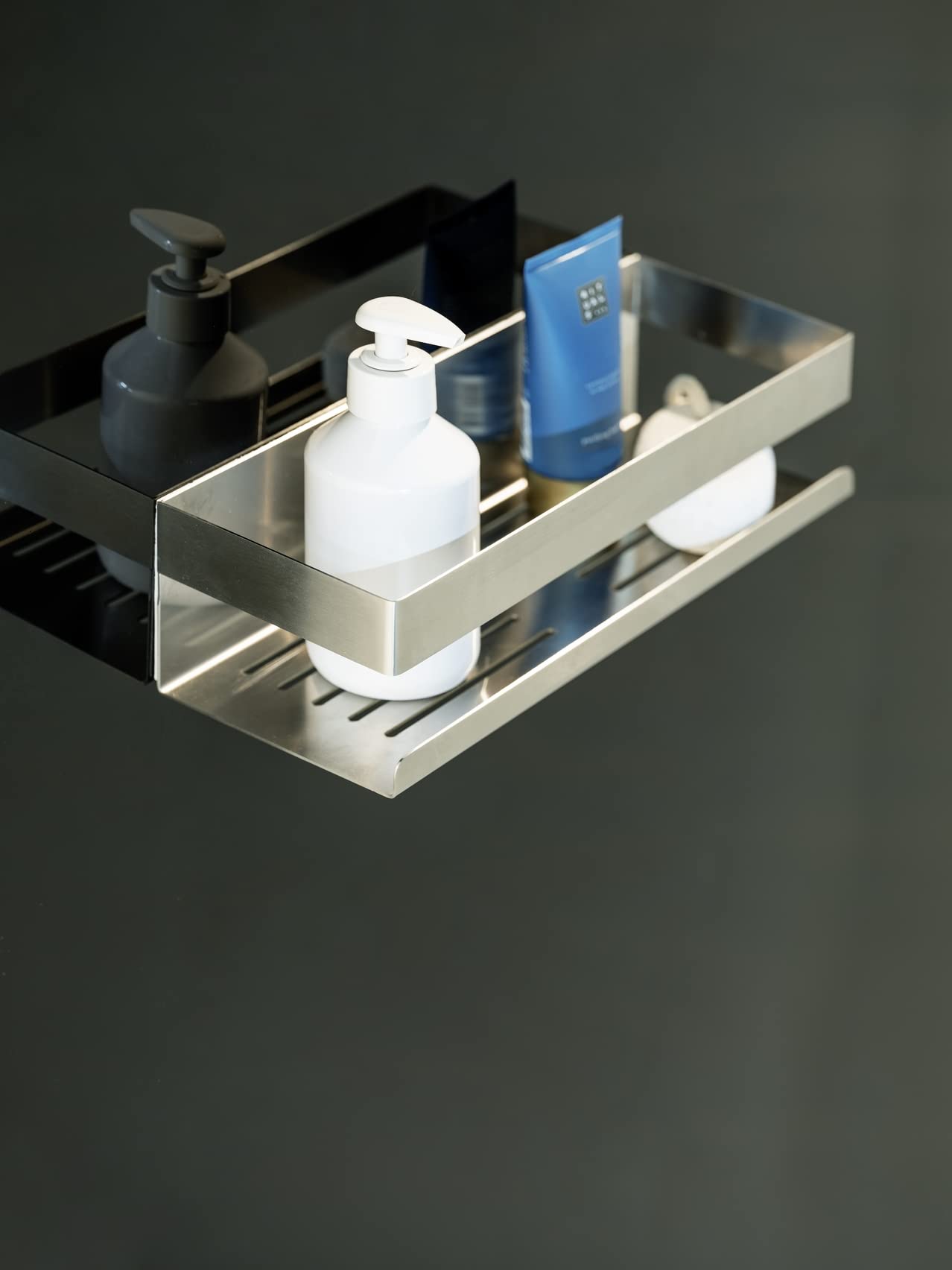 Wenko Turbo-Loc Genova mensola bagno inox opaco 30 cm