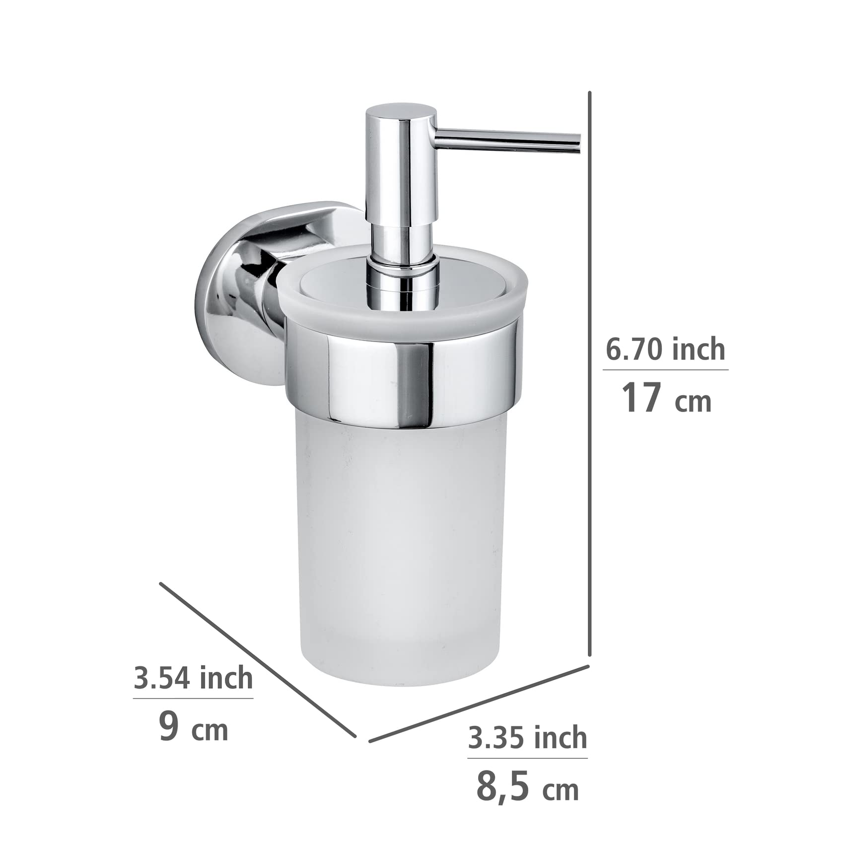 Wenko Maribor 25021100 dispenser sapone cromo vetro 150 ml