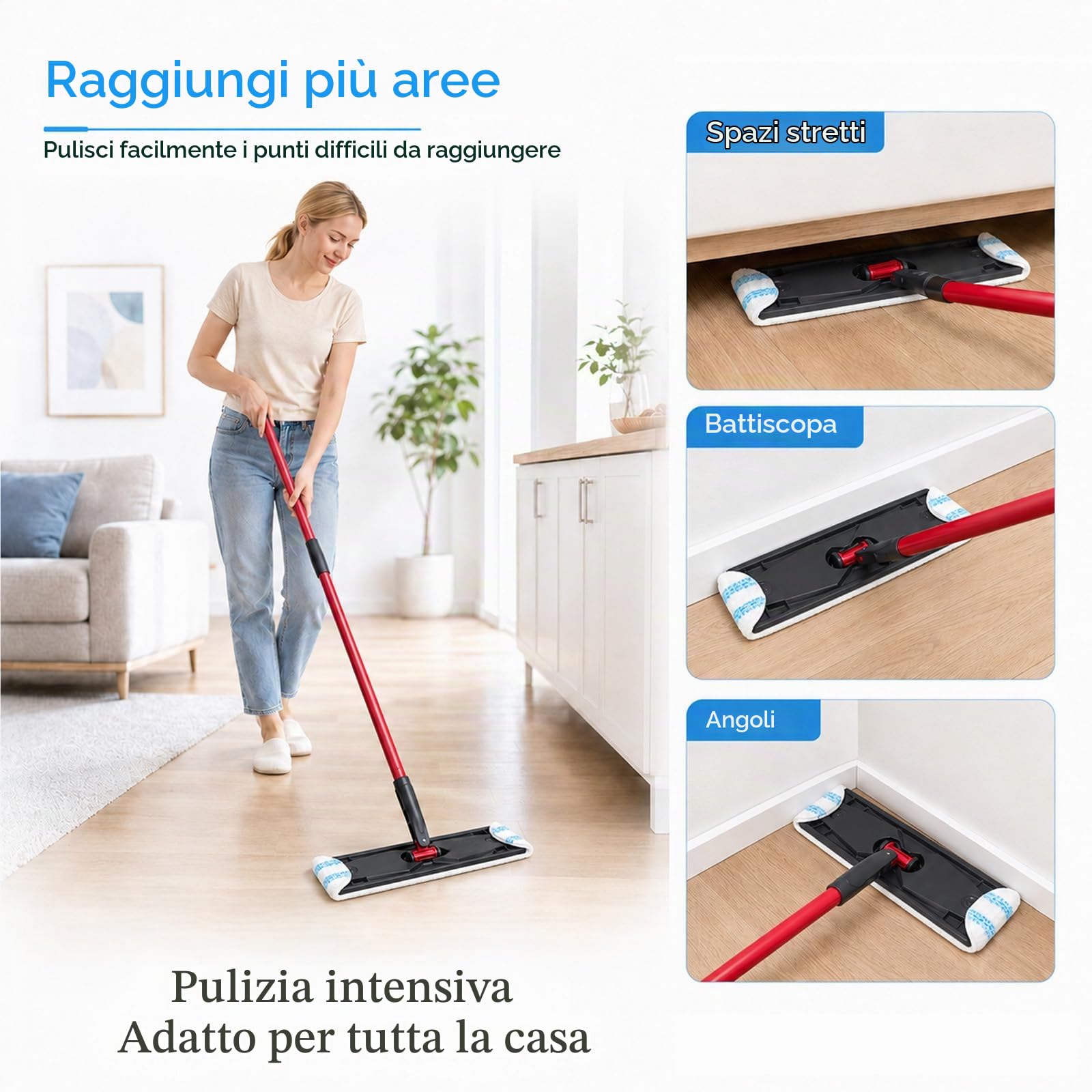 Quelcc Panni Microfibra Ricambio Vileda H2PrO 6 Pezzi