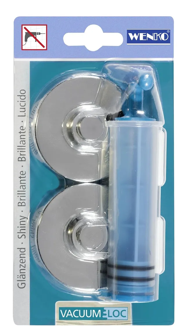Wenko Vacuum-Loc adattatore ventosa cromo