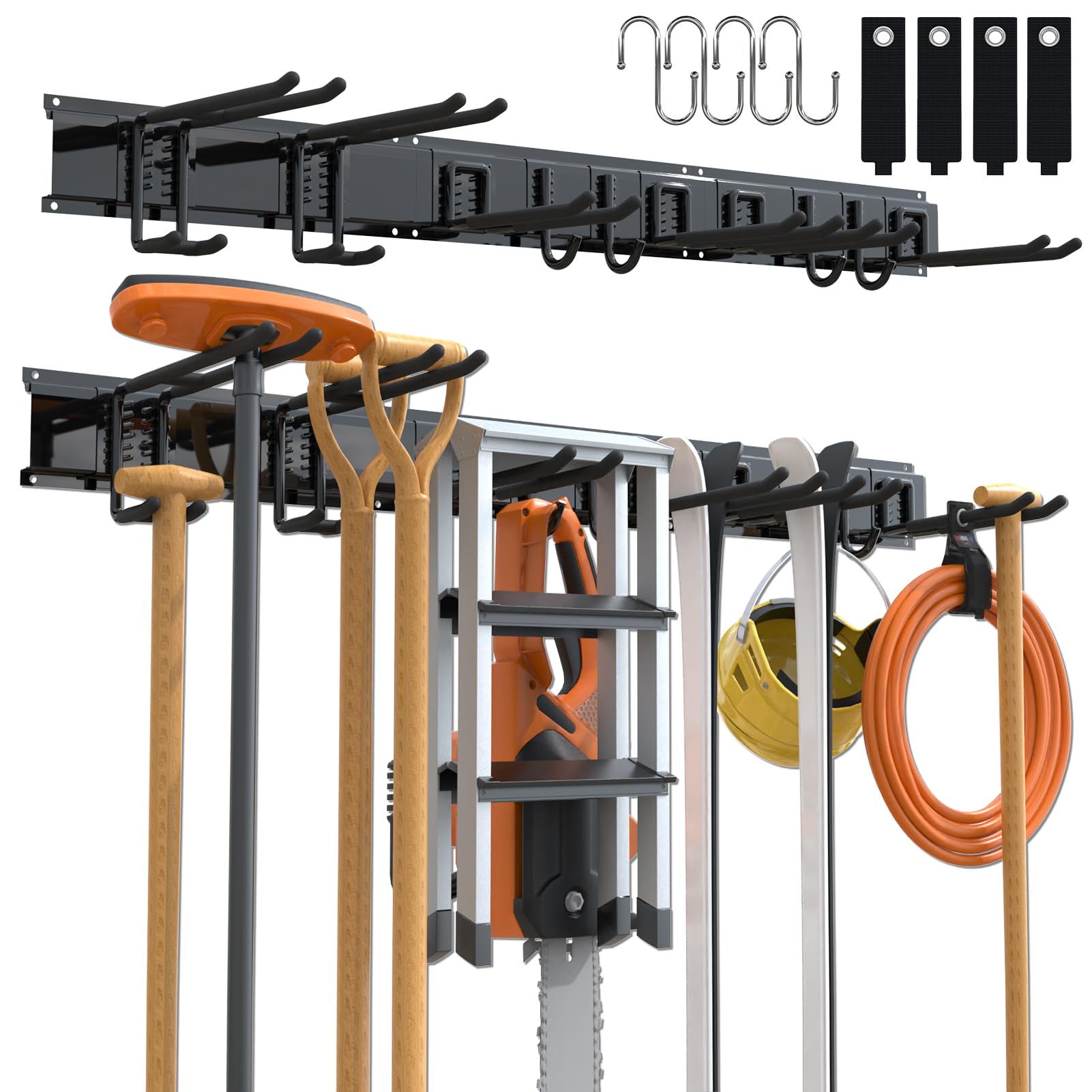 3-H porta attrezzi parete 120 cm acciaio inox 14 ganci