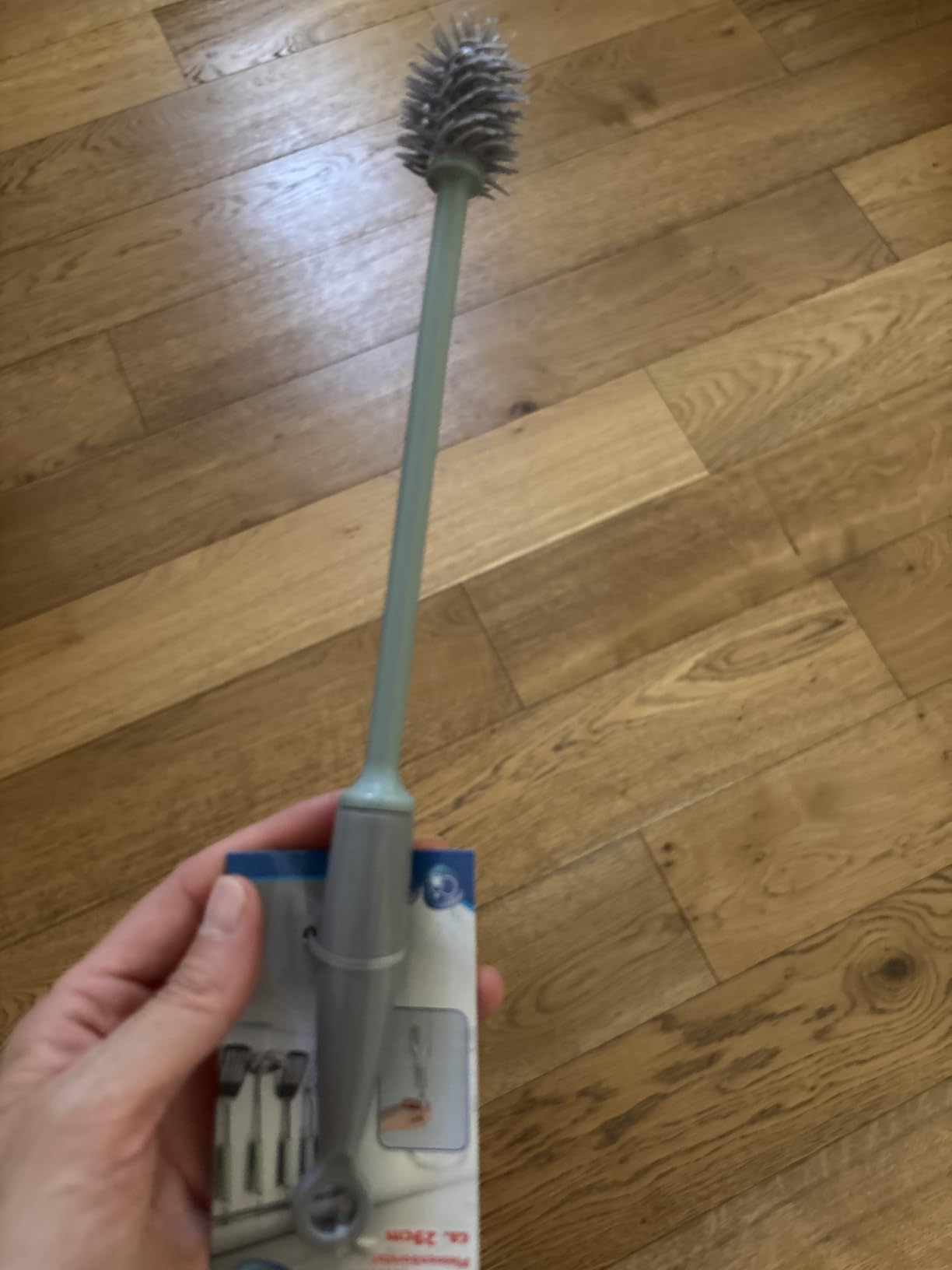 Wenko Spazzola Lavabottiglie Silicone 38 cm Grigia Biberon