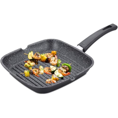 Cecaro Group Bistecchiera Grill 24x24 cm Antiaderente Induzione