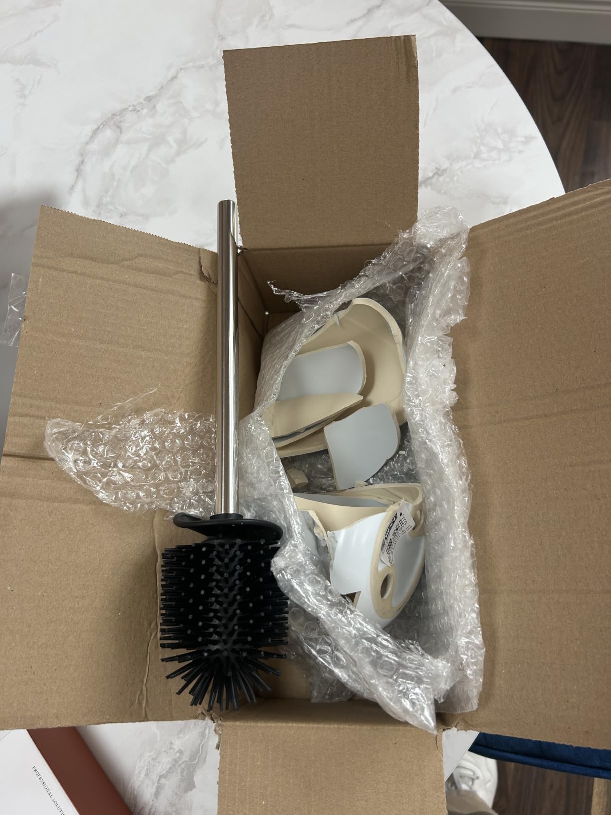Wenko Adrada Portascopino WC Ceramica Bianco