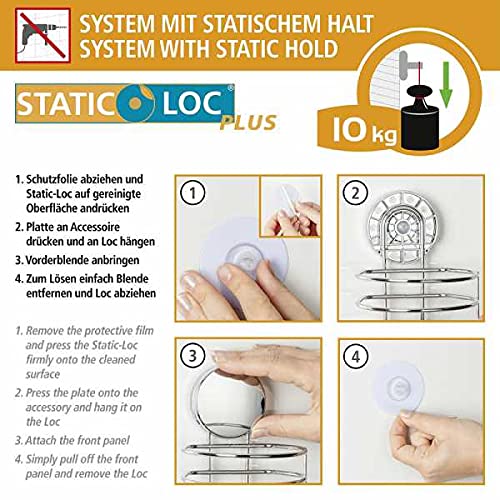 Wenko Osimo Static-Loc Plus gancio acciaio 10 kg